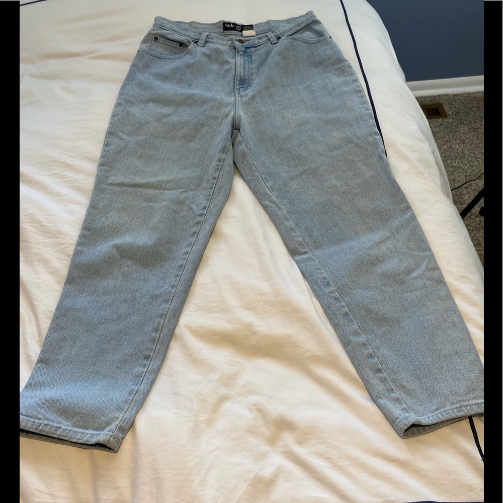 Style & Co. Vintage High Rise Mom Jeans Light Wash 14P